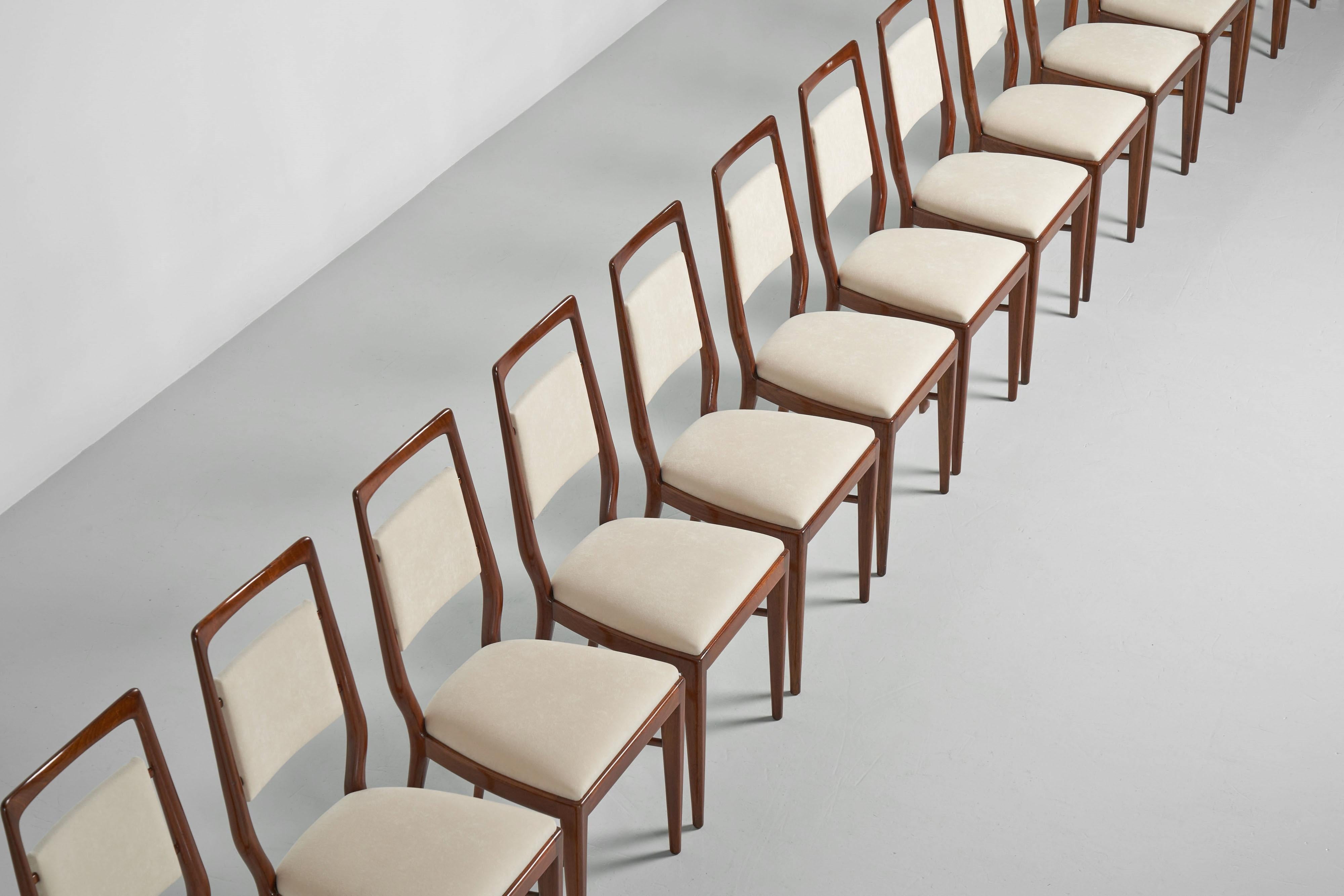 Vittorio Dassi dining chairs Italy 1950 For Sale 6