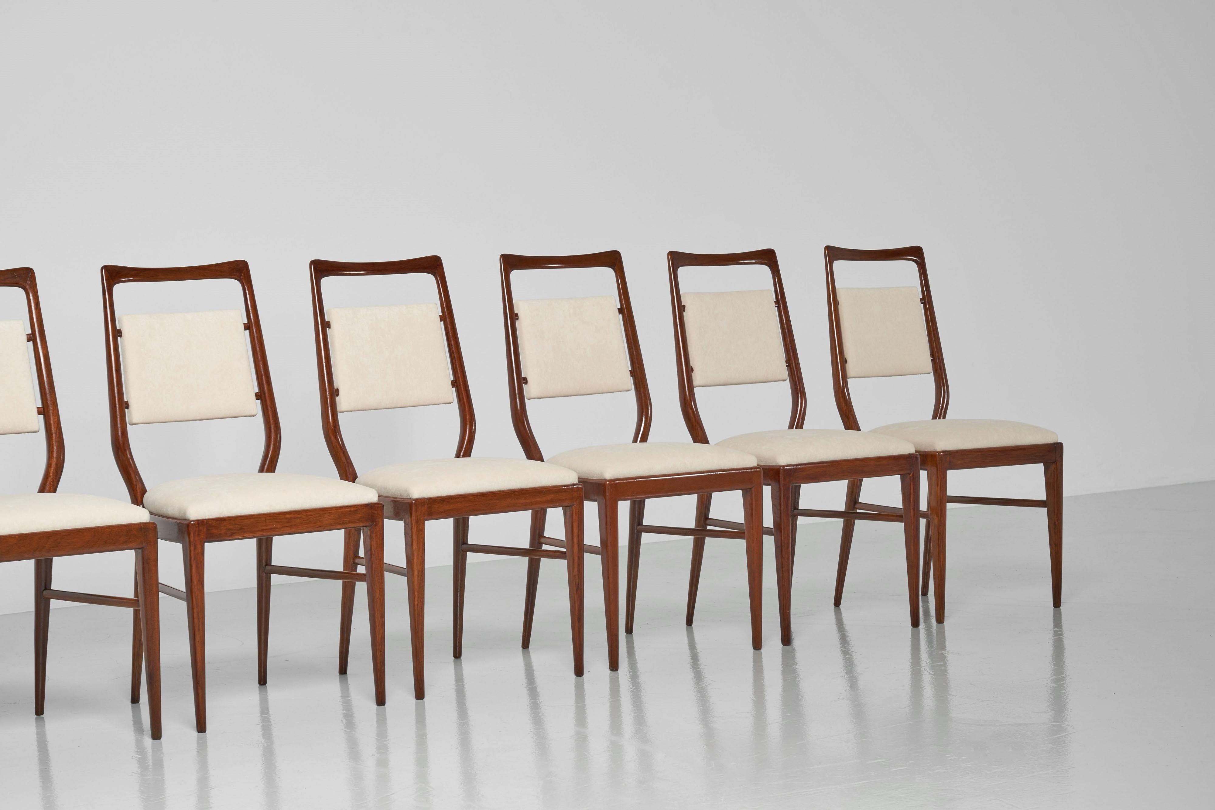 Vittorio Dassi dining chairs Italy 1950 For Sale 8