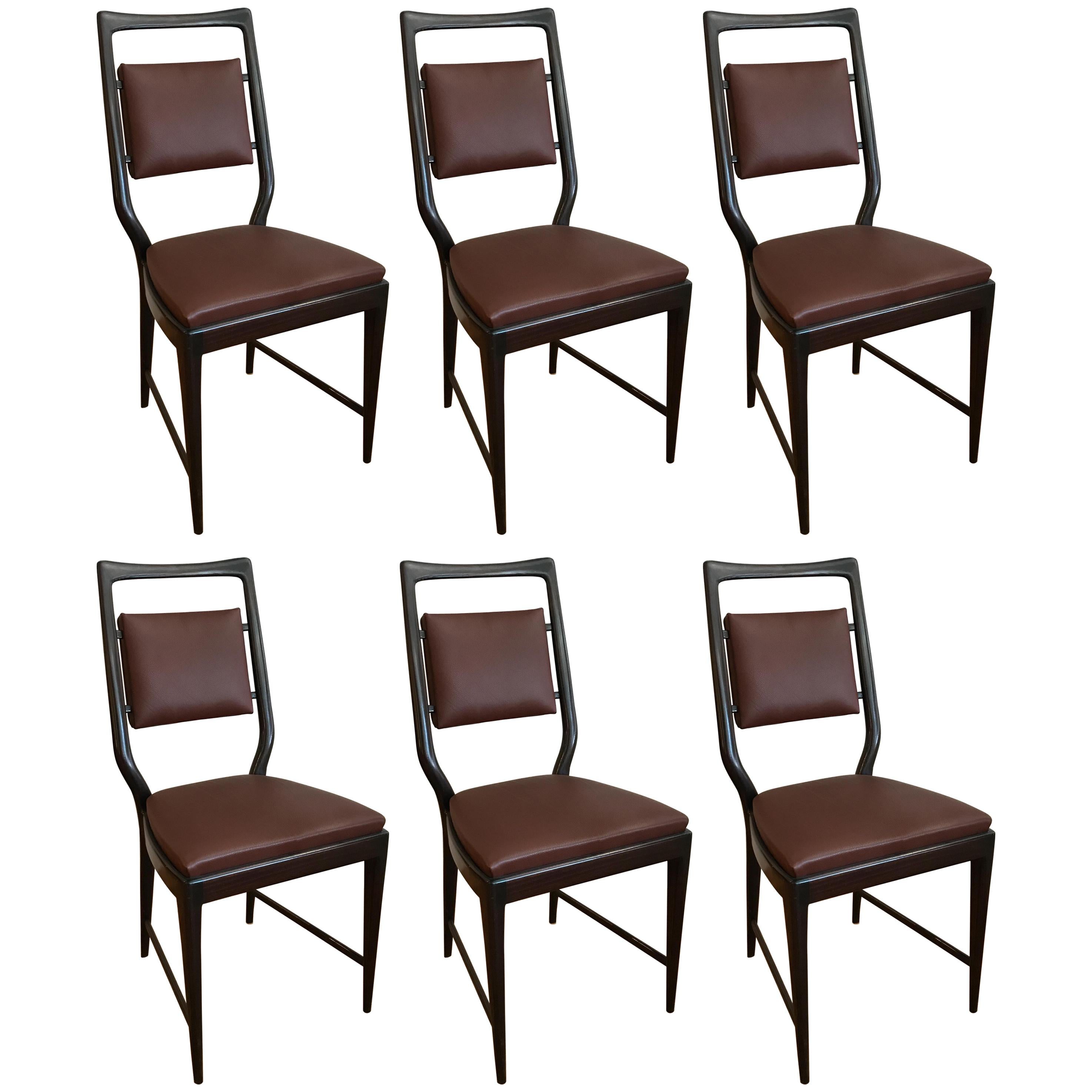 Vittorio Dassi Dining Chairs, Set of Six For Sale
