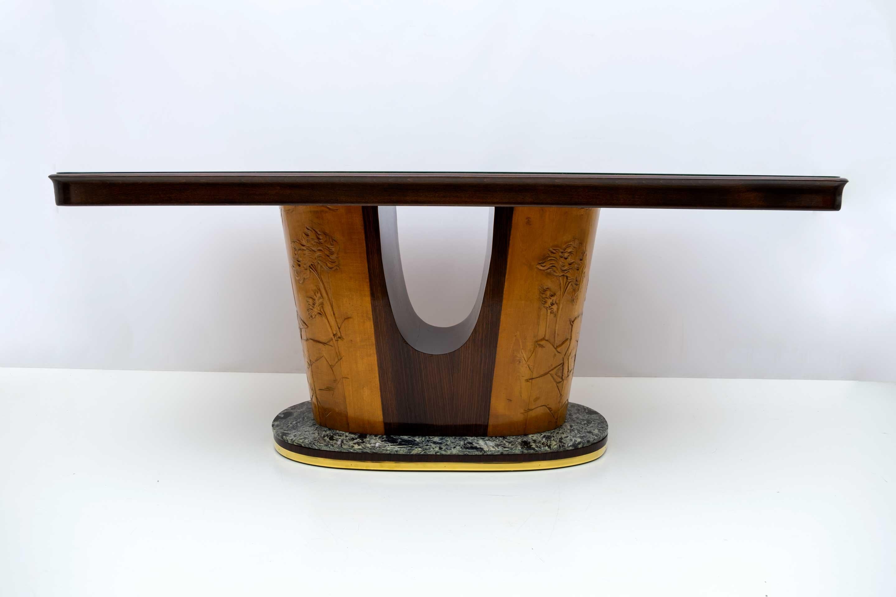 Glass Vittorio Dassi Iconic Design Mid-Century Modern Italian Dining Table, 1950s For Sale