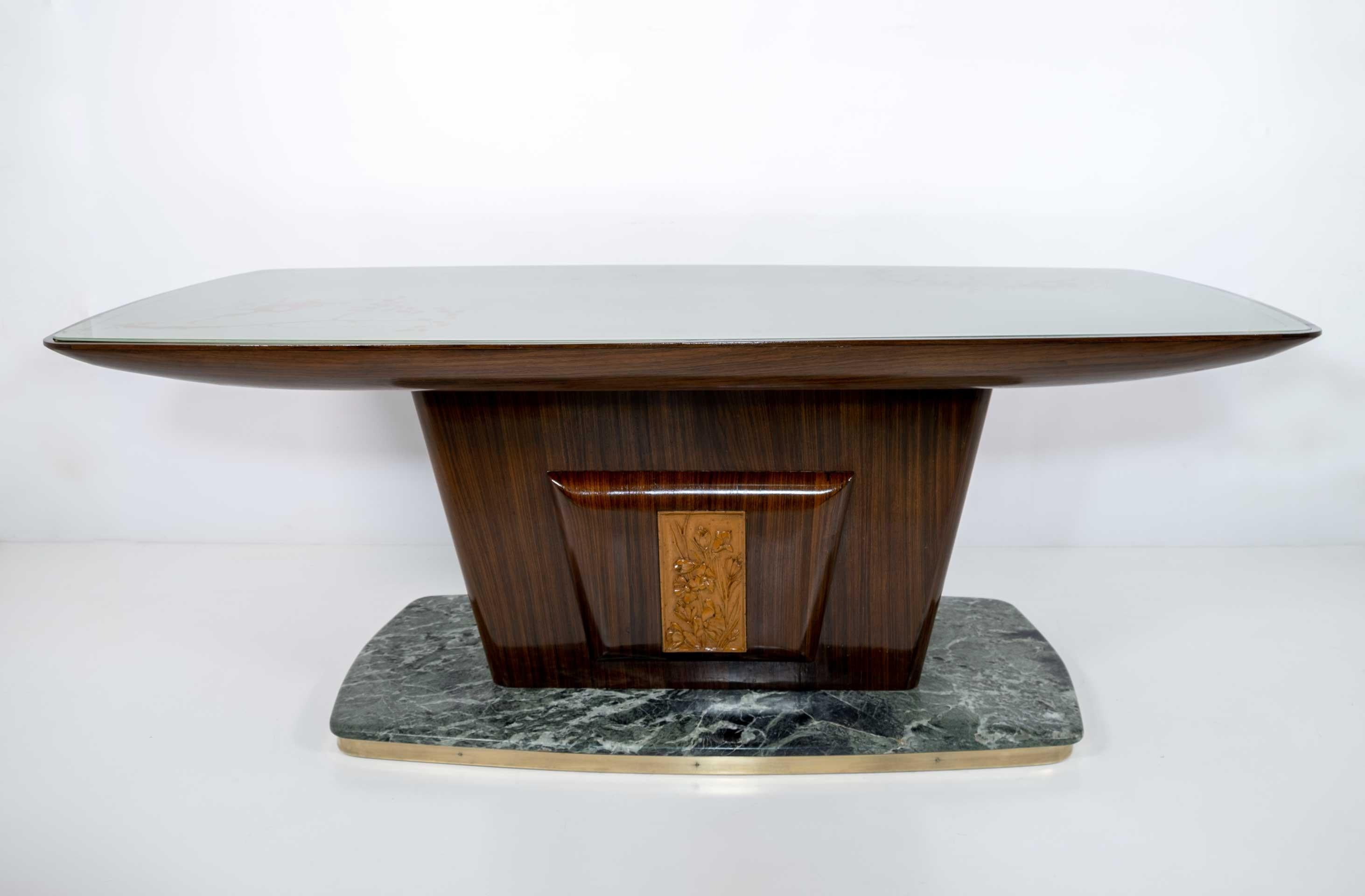 italien Vittorio Dassi Iconic Design Mid-Century Modern Italian Dining Table, 50s, Rare ! en vente