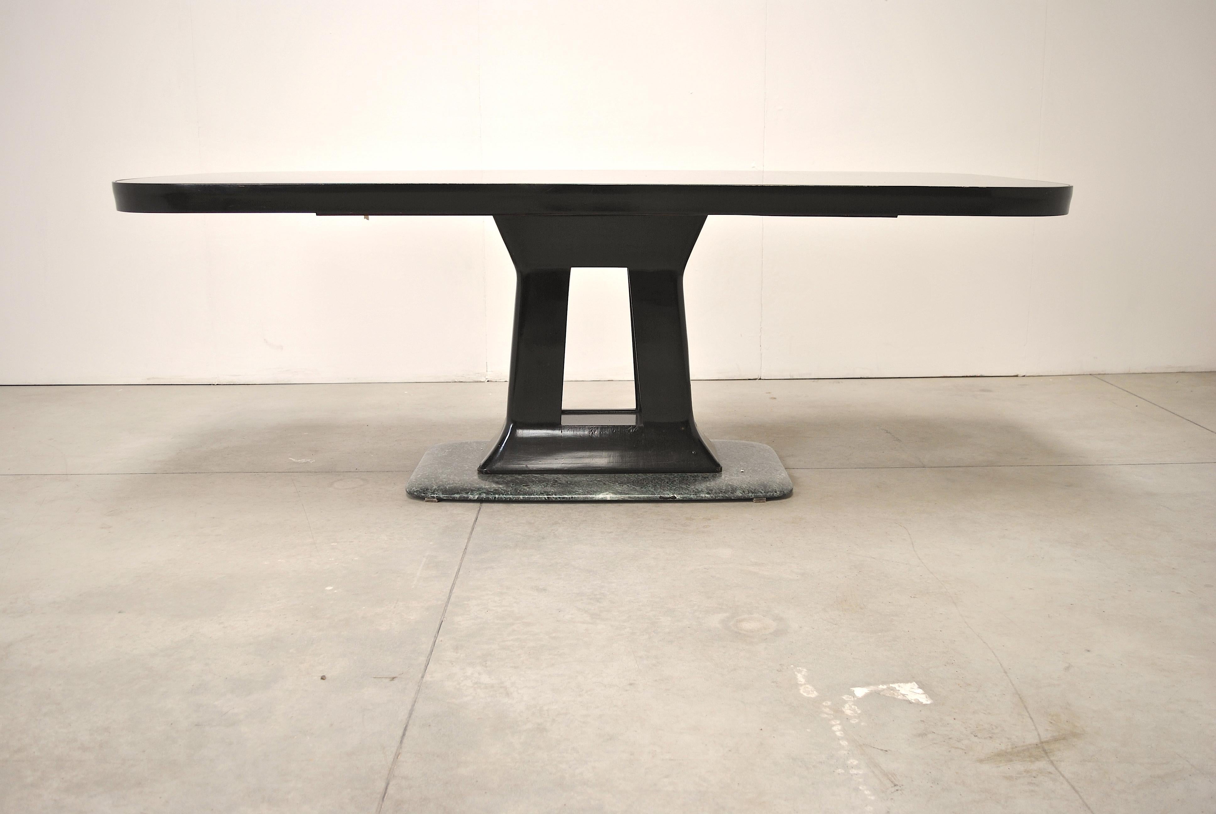 Mid-20th Century Vittorio Dassi Italian Art Deco Dining Table with Marble Base, 1940s