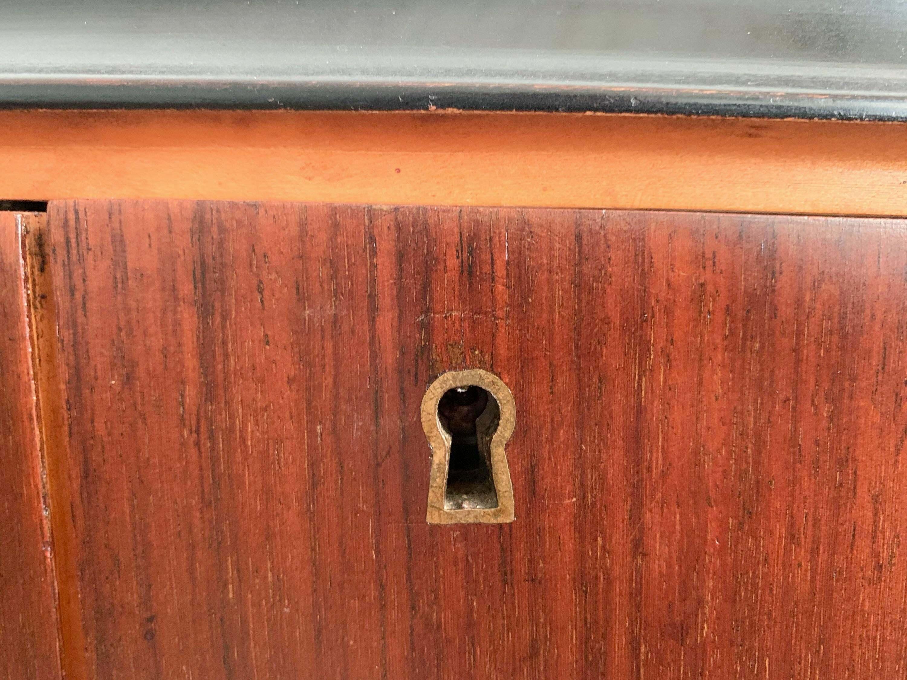 Vittorio Dassi Italian Mid-Century Modern Sideboard Bar Cabinet For Sale 5