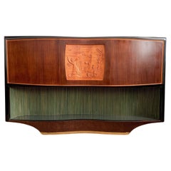 Vittorio Dassi Italian Mid-Century Modern Sideboard Bar Cabinet