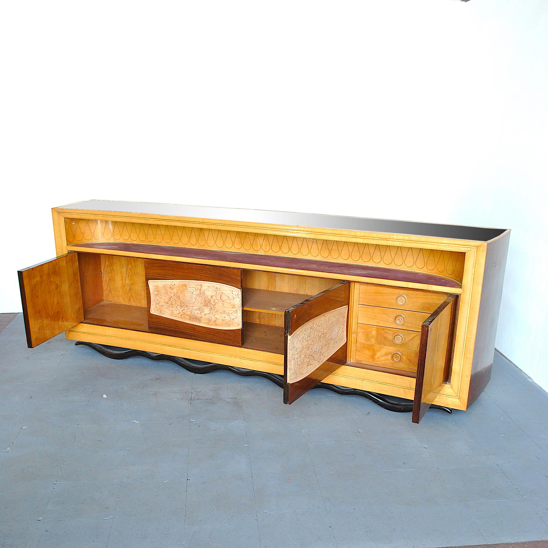 Vittorio Dassi Italian Mid Century Sideboard Credenza Cabinet, 40s 4
