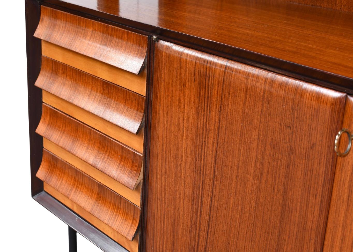 Vittorio Dassi Italian Monumental Wall Unit for Mobili Cantù, Italy, 1950s For Sale 5