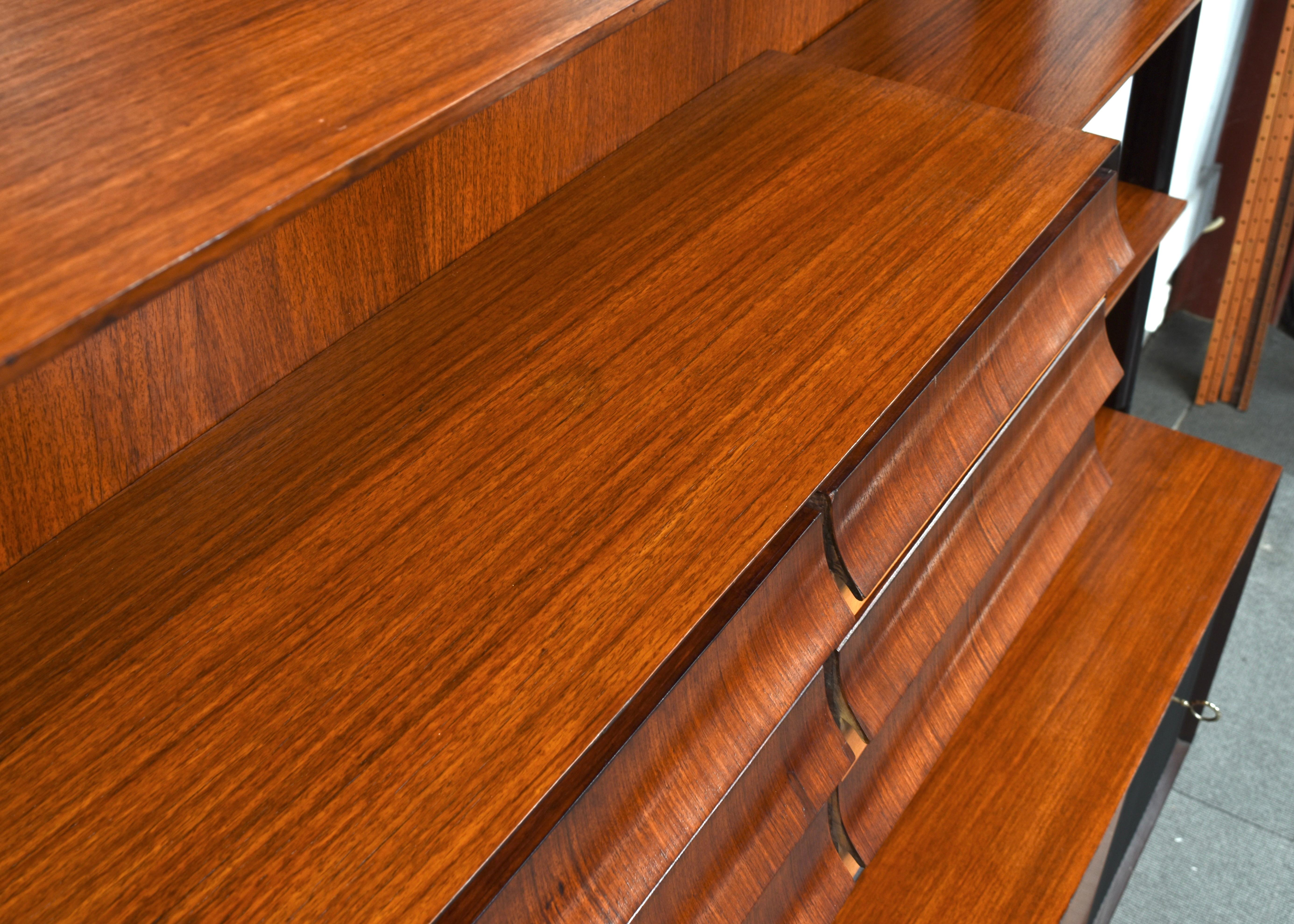 Vittorio Dassi Italian Monumental Wall Unit for Mobili Cantù, Italy, 1950s For Sale 14