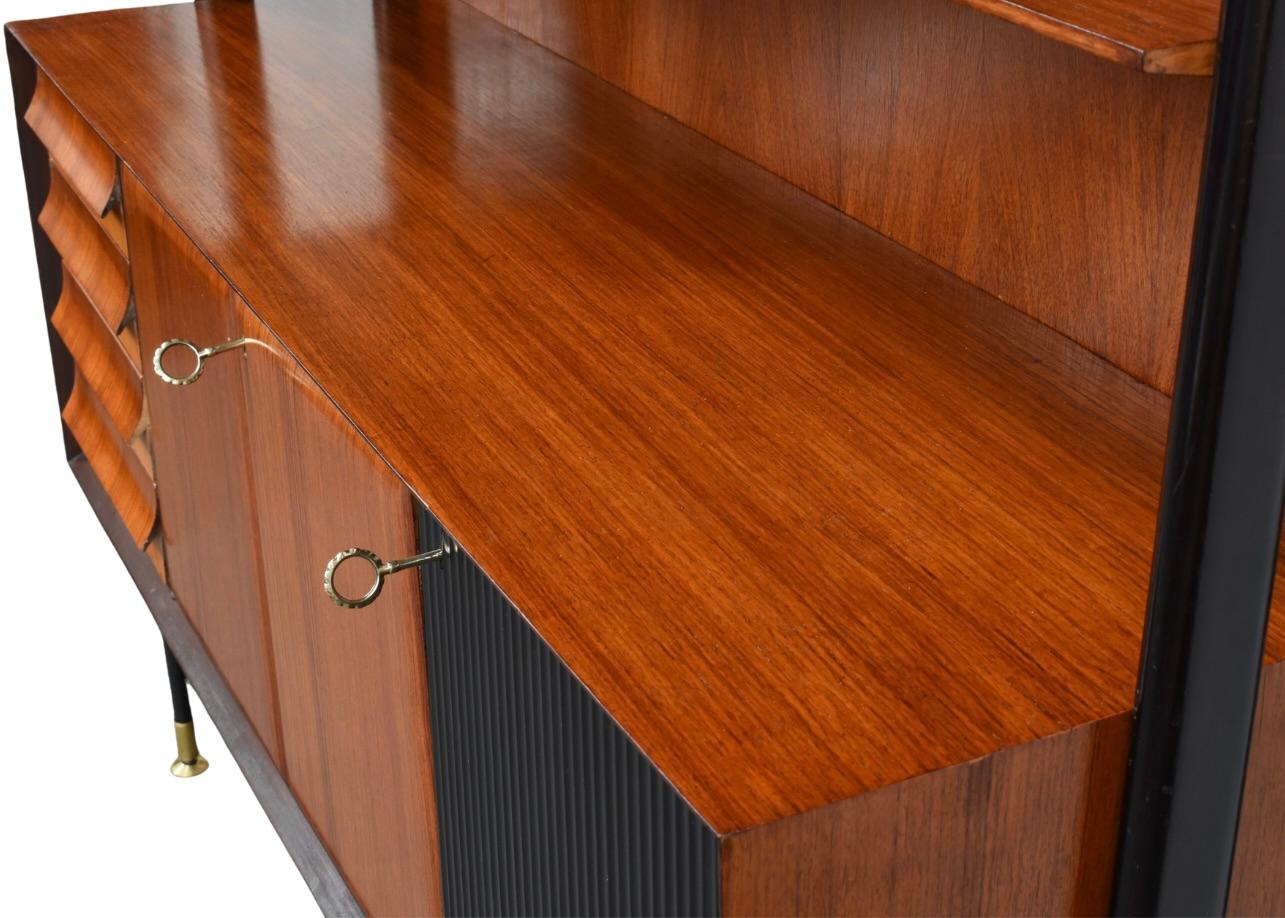 Vittorio Dassi Italian Monumental Wall Unit for Mobili Cantù, Italy, 1950s For Sale 3