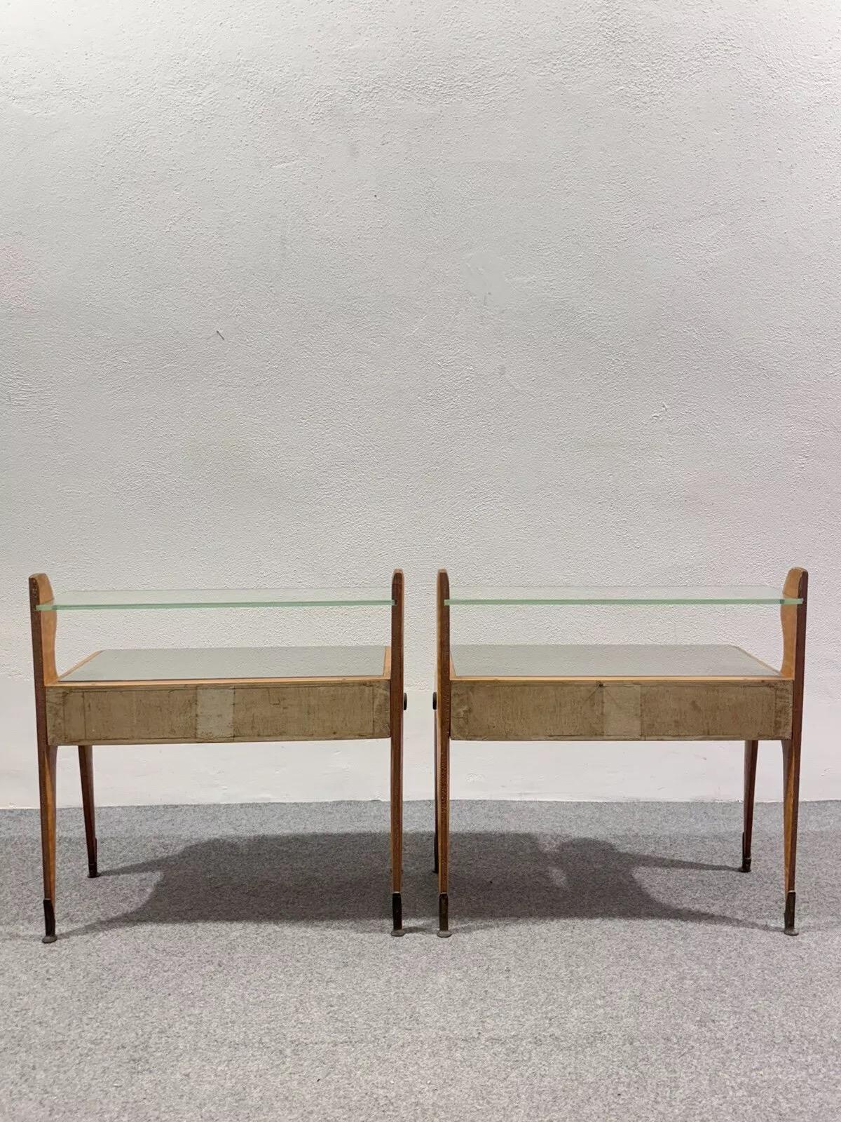 Vittorio Dassi La Permanente Cantù Pair Of Nightstands 1950's Design Modernism 9