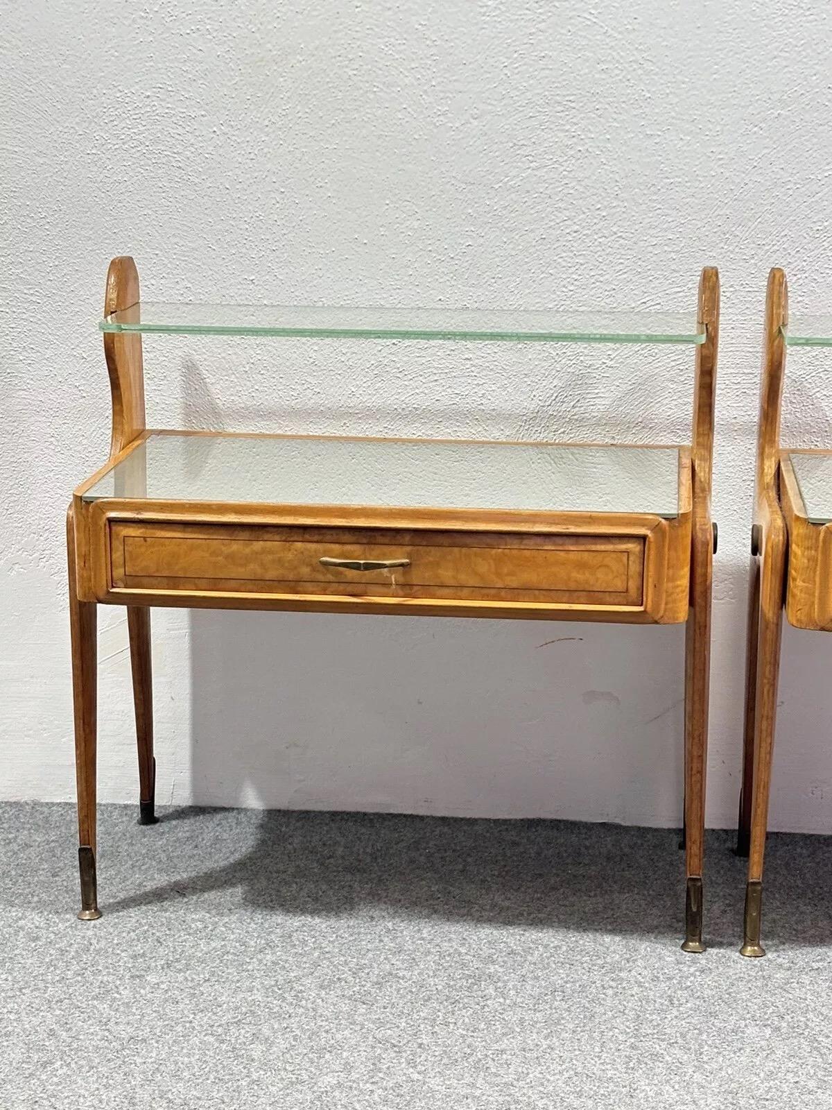 Vittorio Dassi La Permanente Cantù Pair Of Nightstands 1950's Design Modernism 3
