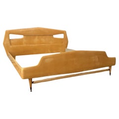 Retro Vittorio Dassi La Permanente Cantù Double Bed Maple 1950s