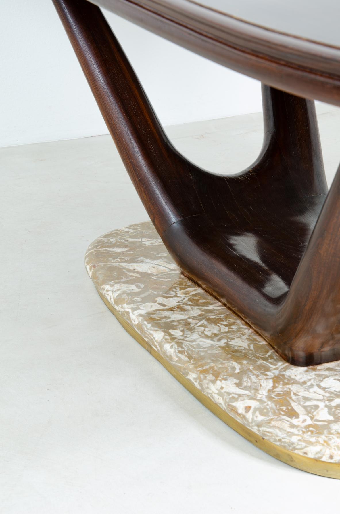 Vittorio Dassi, Large Mahogany Table  For Sale 1
