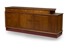 Vittorio Dassi Midcentury Italian Modern Walnut Room Divider/ Buffet / Credenza