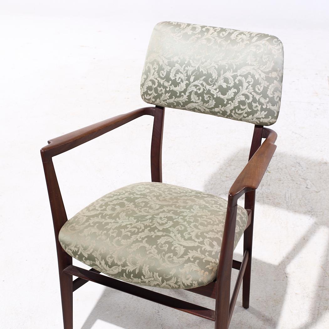 Vittorio Dassi Mid Century Italian Teak Dining Chairs - Set of 4 For Sale 4