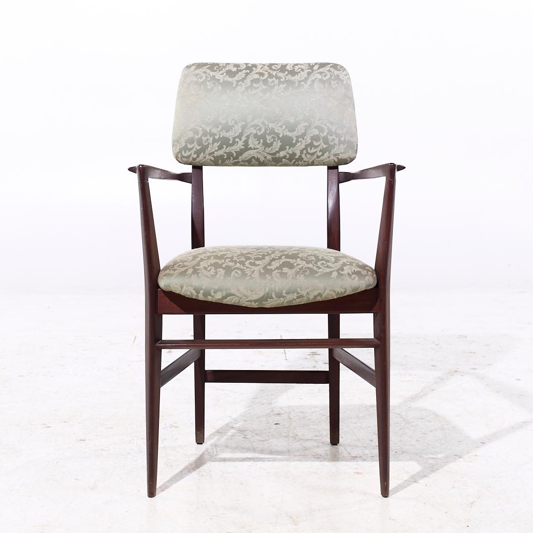 20th Century Vittorio Dassi Mid Century Italian Teak Dining Chairs - Set of 4 For Sale