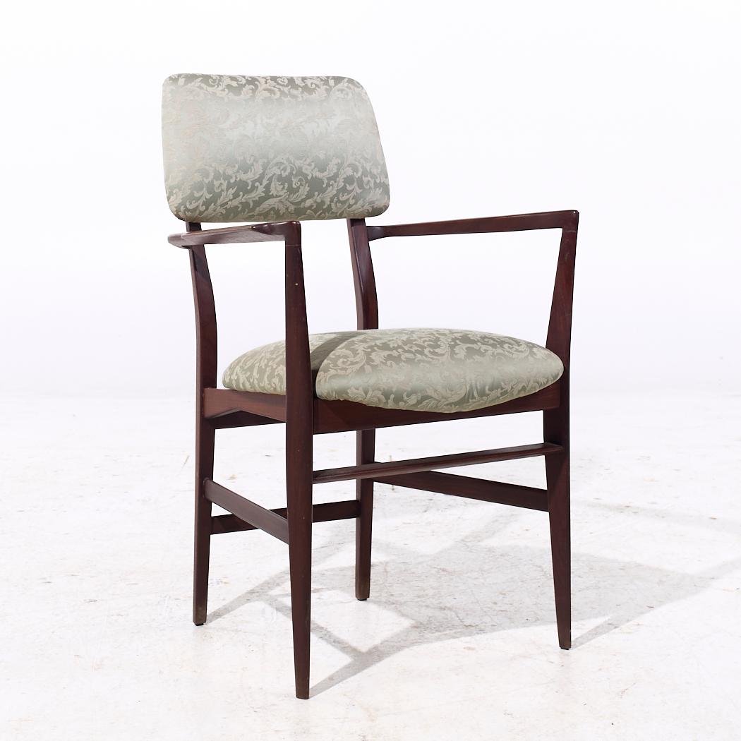 Vittorio Dassi Mid Century Italian Teak Dining Chairs - Set of 4 For Sale 1
