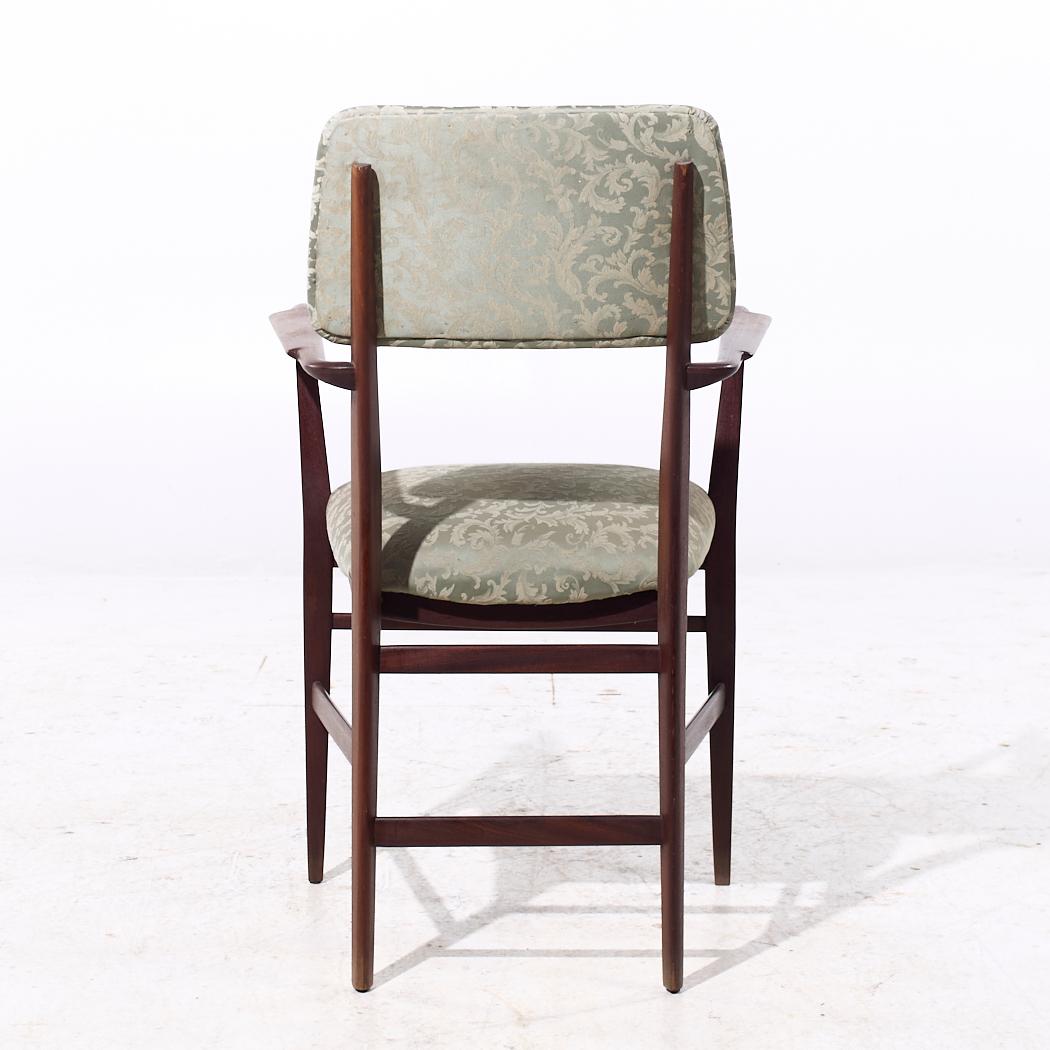 Vittorio Dassi Mid Century Italian Teak Dining Chairs - Set of 4 For Sale 2