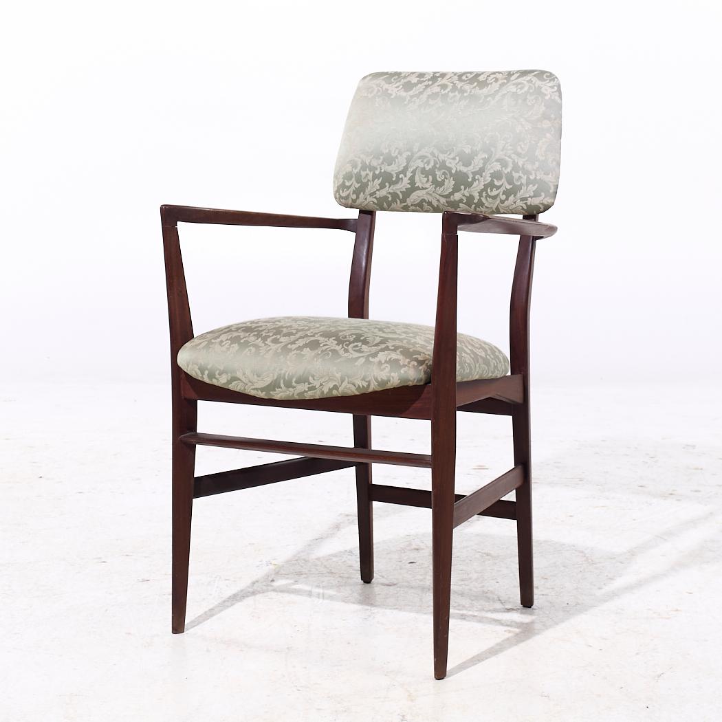 Vittorio Dassi Mid Century Italian Teak Dining Chairs - Set of 4 For Sale 3