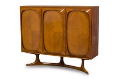 Vittorio Dassi Mid-Century Italian Three-Door Mahogany Credenza