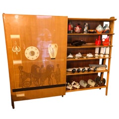 Vittorio Dassi Mid-Century Modern Bookcase and Wardrobe, circa 1960