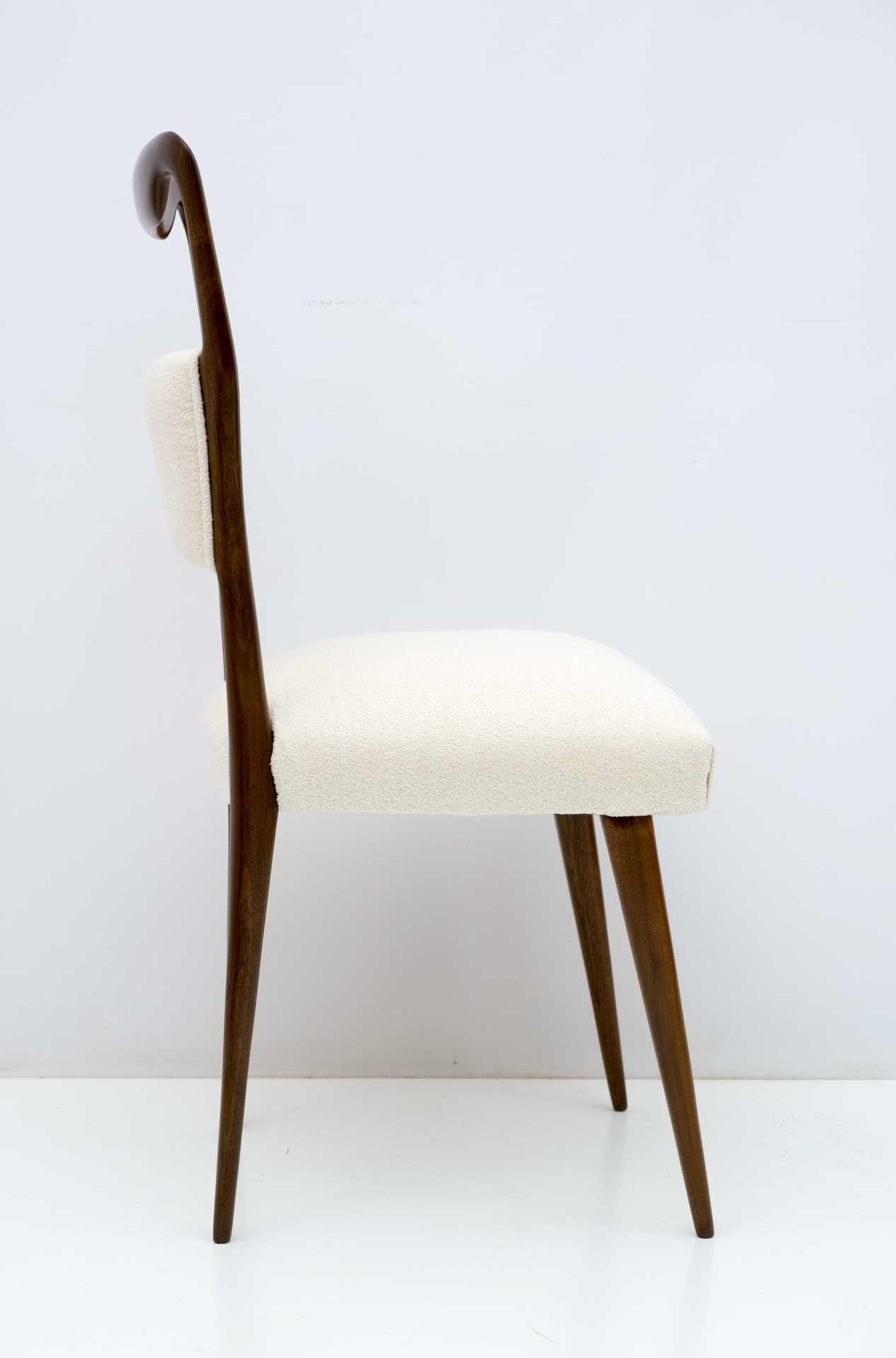 Vittorio Dassi Mid-Century Modern Italian Dinning Chairs, 1950s, Set of Eight 7