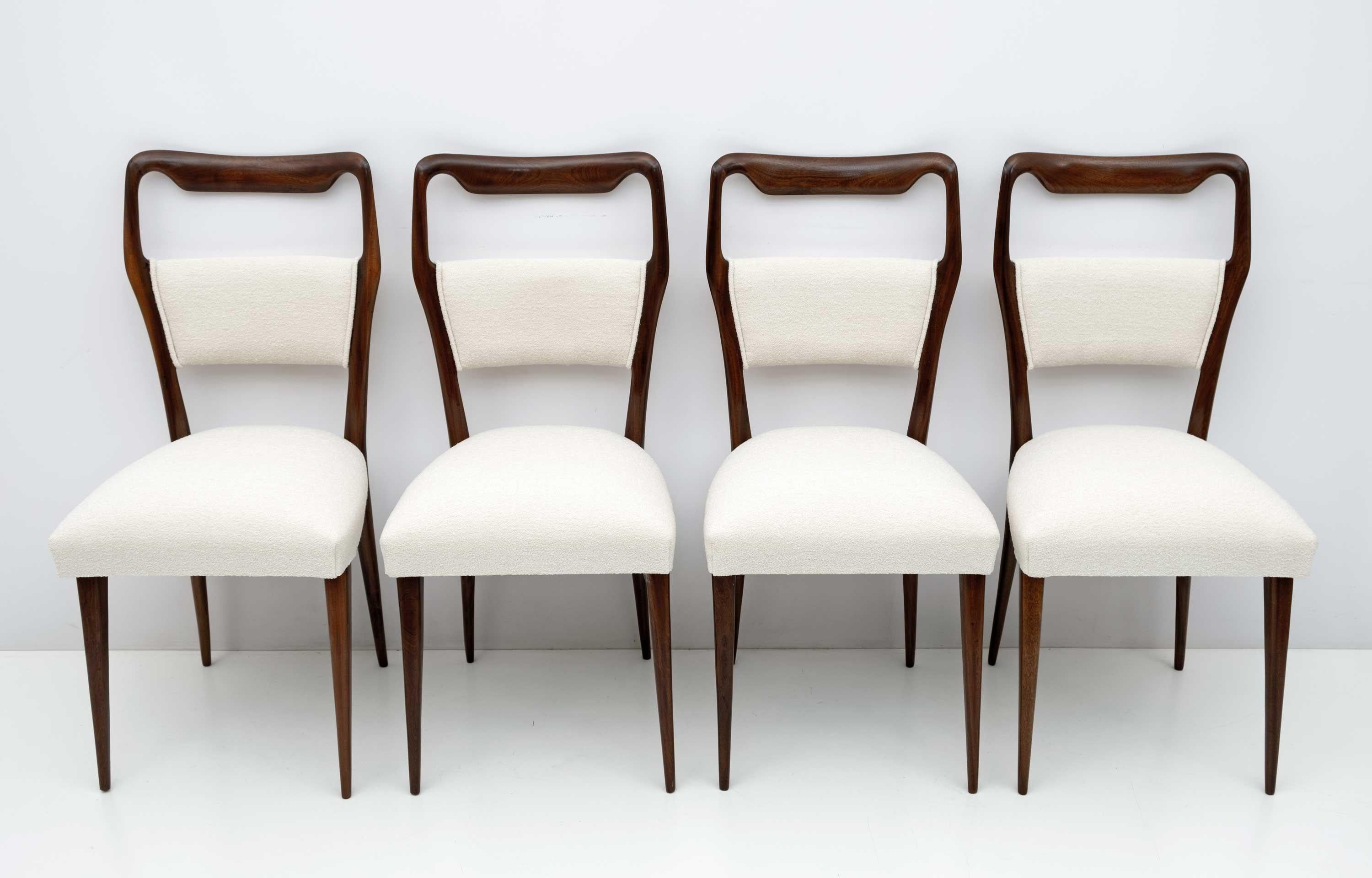 Mid-20th Century Vittorio Dassi Mid-Century Modern Italian Dinning Chairs, 1950s, Set of Eight