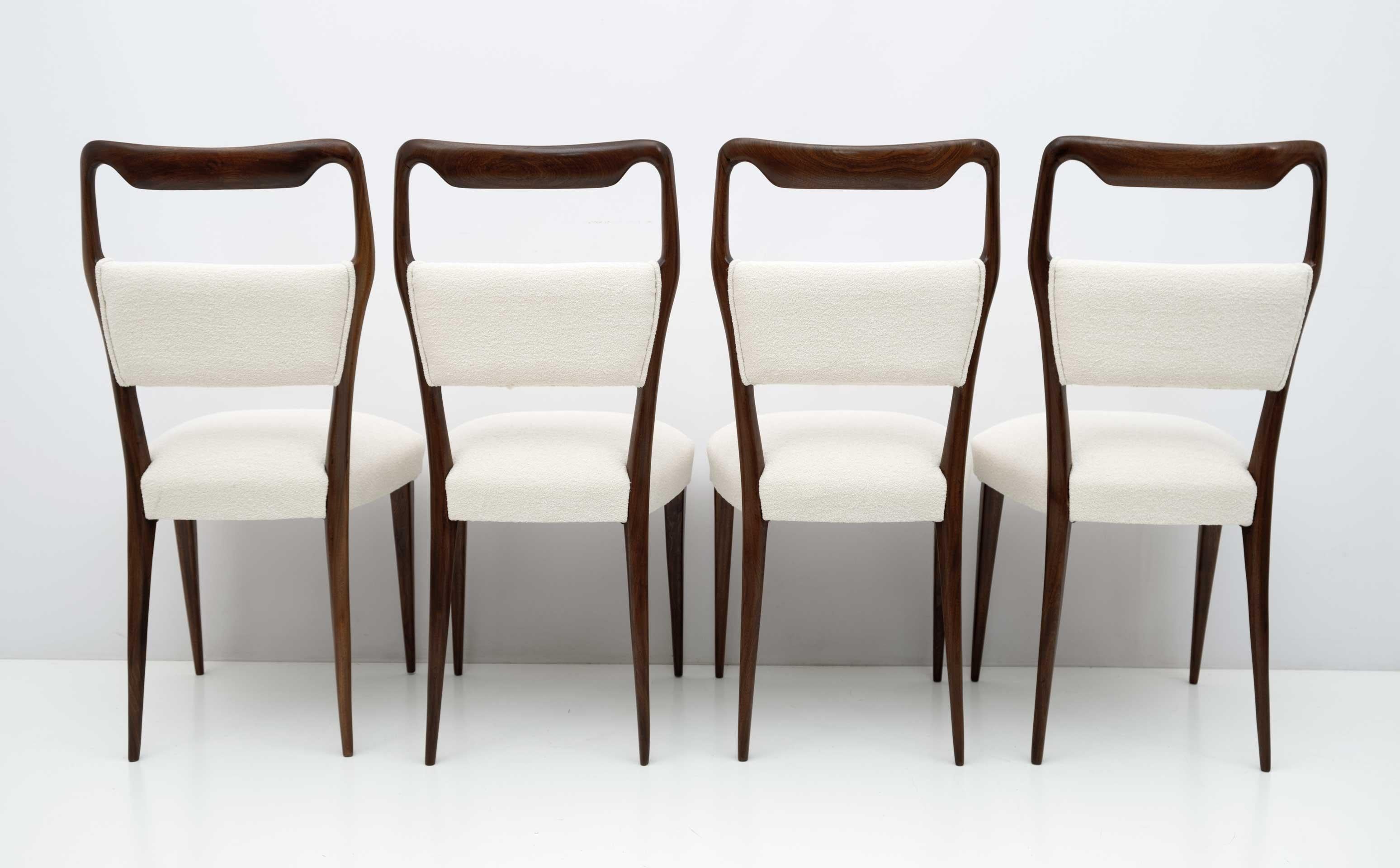 Vittorio Dassi Mid-Century Modern Italian Dinning Chairs, 1950s, Set of Eight 1