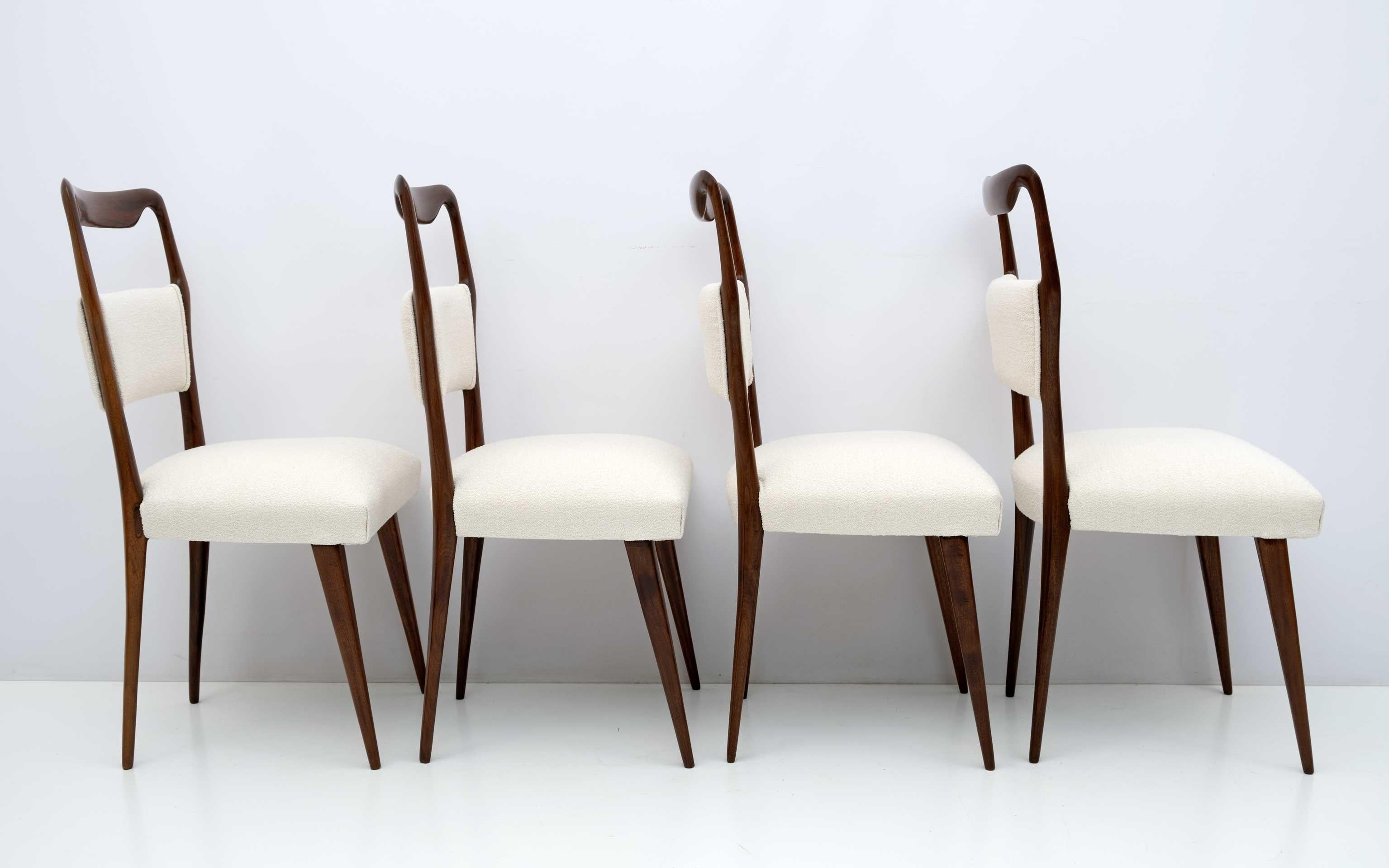 Vittorio Dassi Mid-Century Modern Italian Dinning Chairs, 1950s, Set of Eight 2