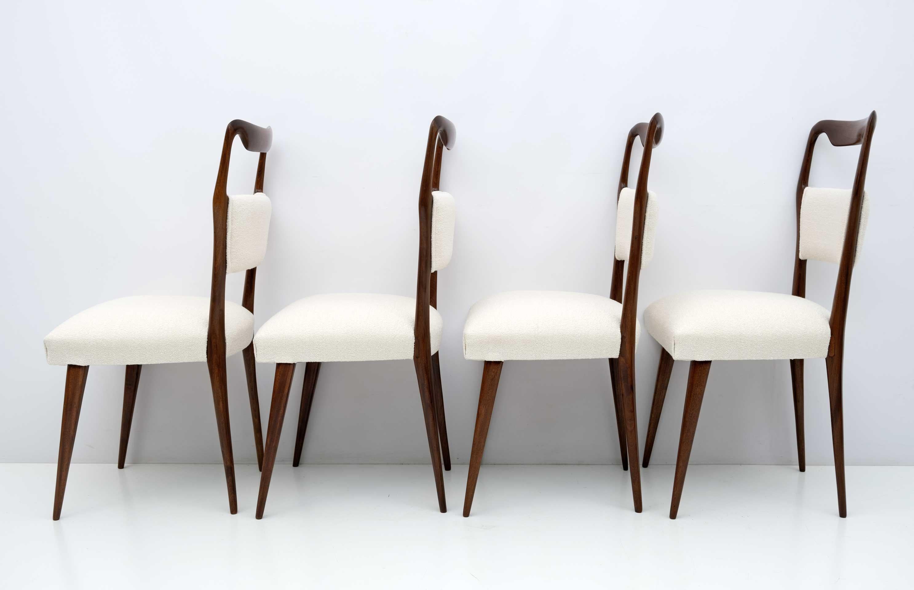 Vittorio Dassi Mid-Century Modern Italian Dinning Chairs, 1950s, Set of Eight 3