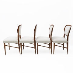 Vittorio Dassi Mid-Century Modern Italian Dinning Chairs, 1950s, Set of Four