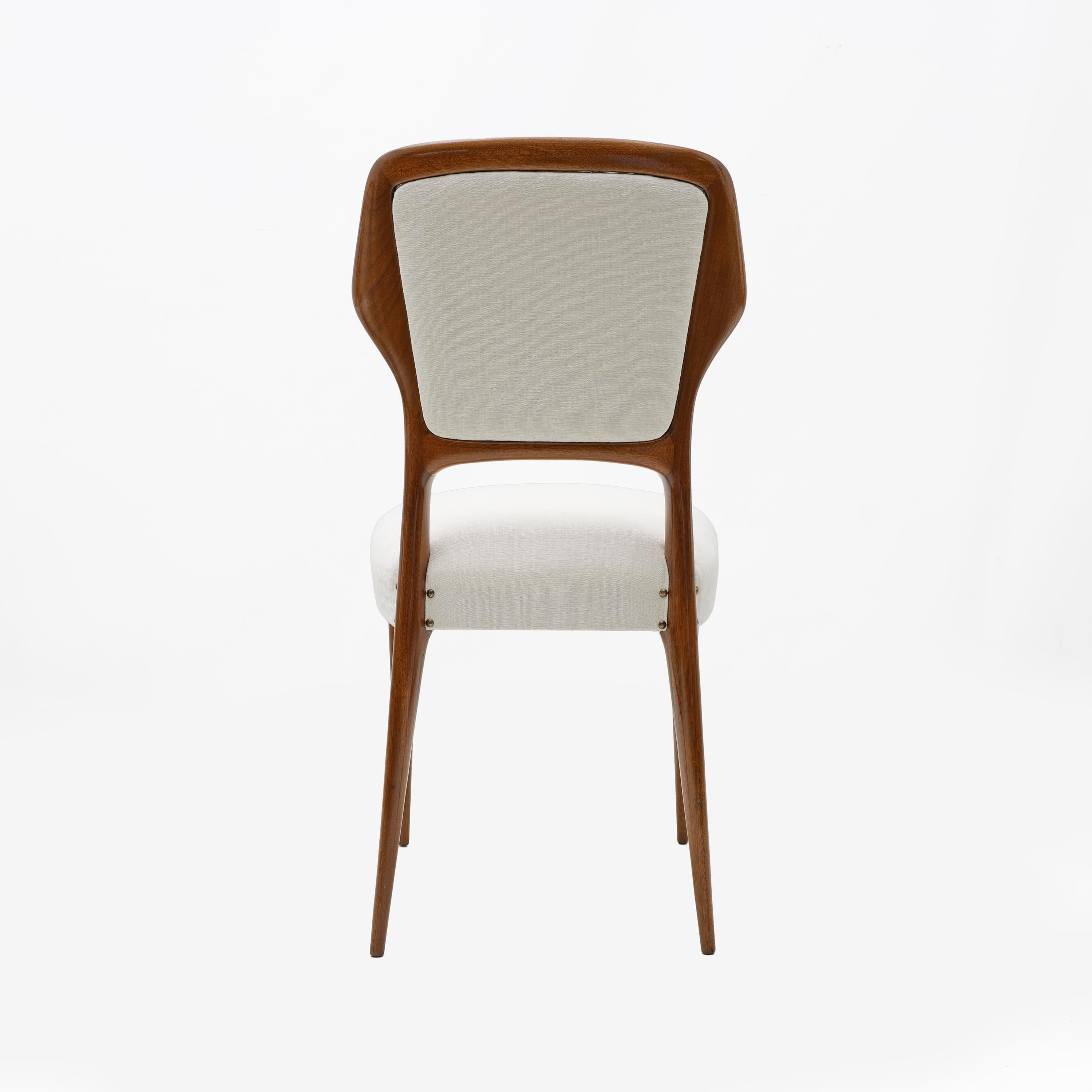 Vittorio Dassi Mid-Century Modern Italian Dinning Chairs, 1950s, Set of Four im Angebot 1