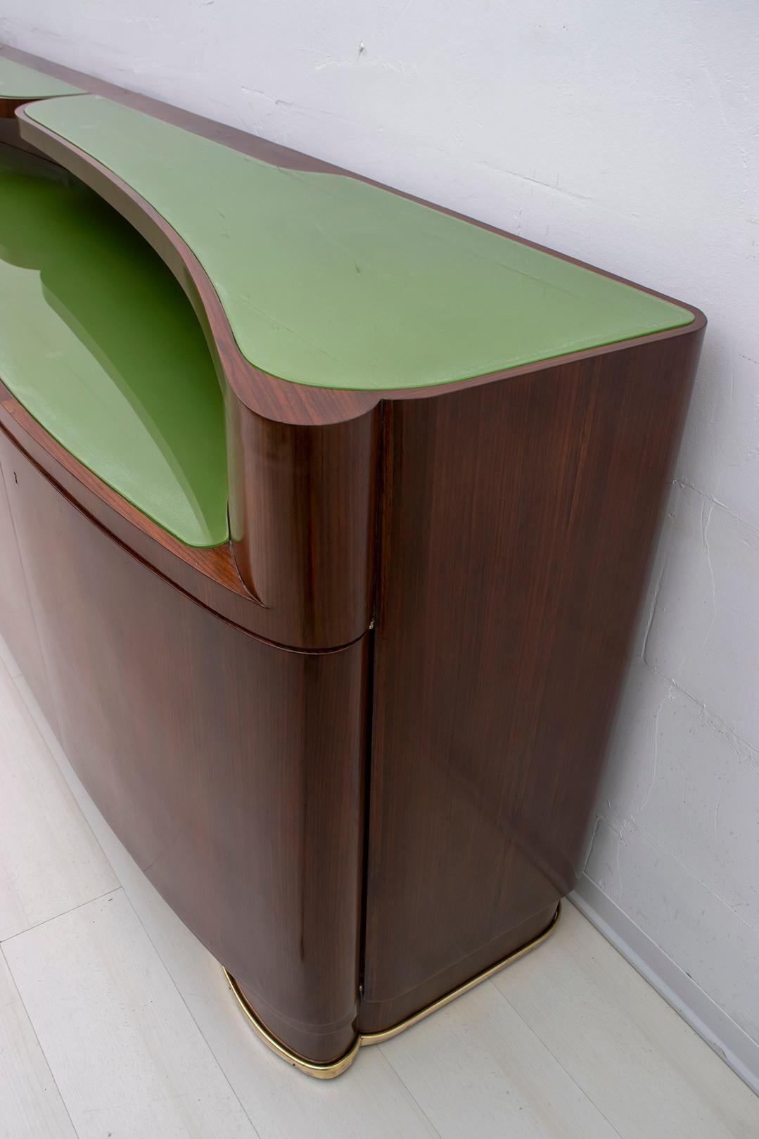 Vittorio Dassi Mid-Century Modern Italian Rosewood and Maple Inlay Sideboard 6