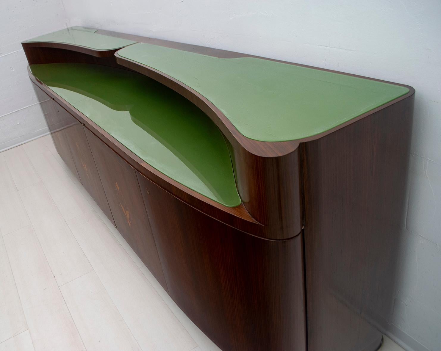 Vittorio Dassi Mid-Century Modern Italian Rosewood and Maple Inlay Sideboard 7
