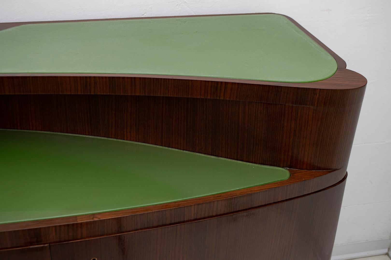 Vittorio Dassi Mid-Century Modern Italian Rosewood and Maple Inlay Sideboard 12
