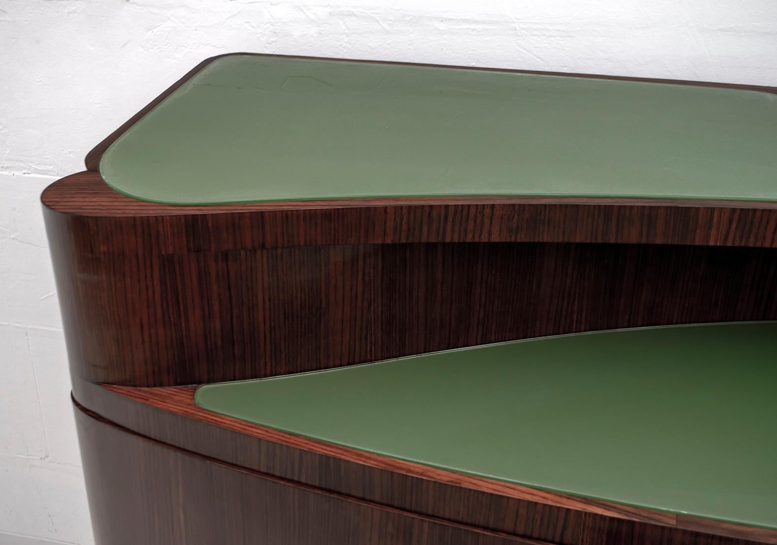 Vittorio Dassi Mid-Century Modern Italian Rosewood and Maple Inlay Sideboard 13