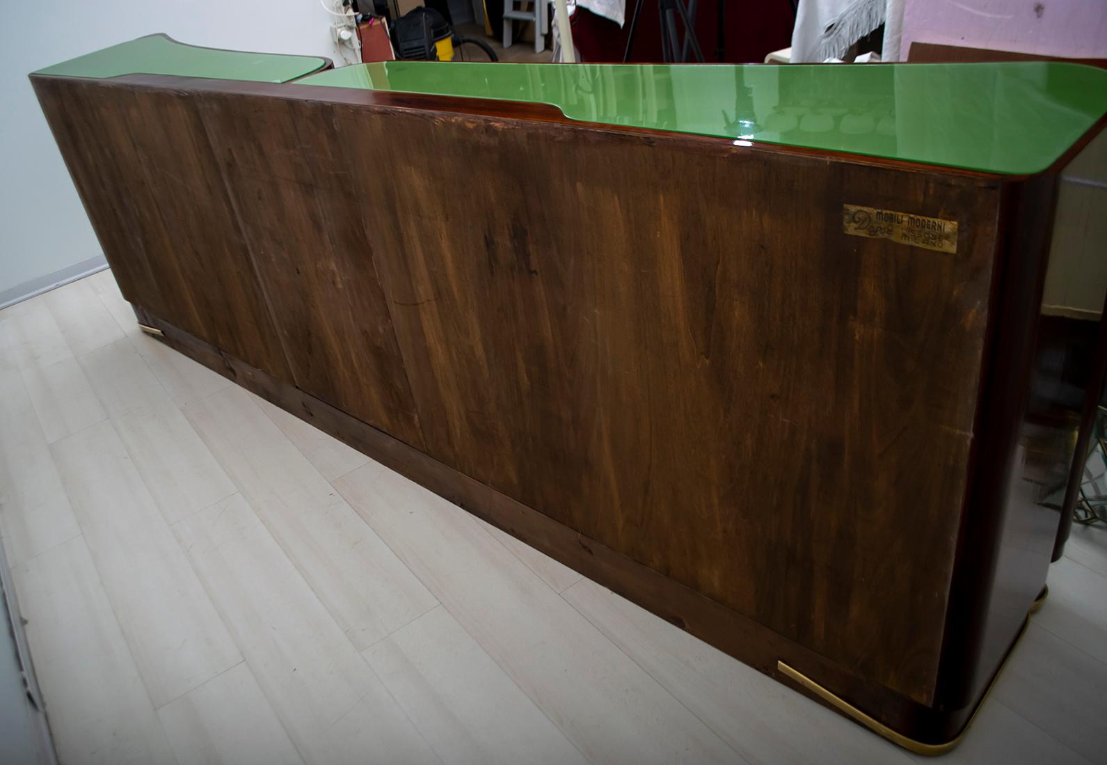 Vittorio Dassi Mid-Century Modern Italian Rosewood and Maple Inlay Sideboard 14