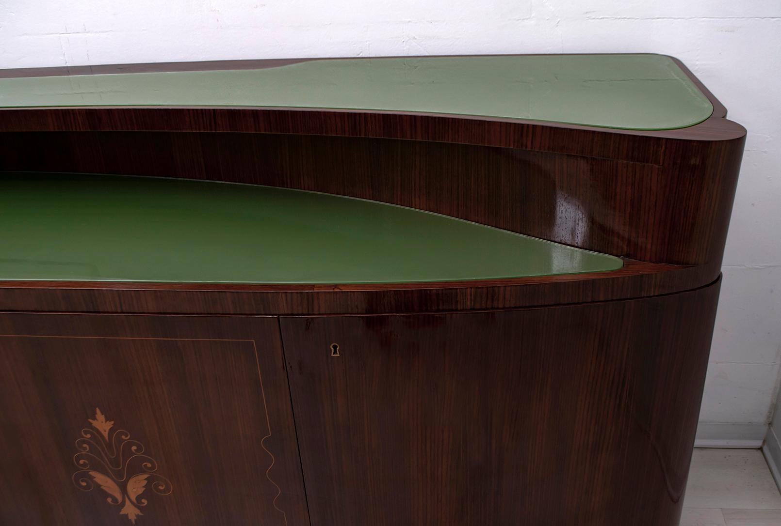Mid-20th Century Vittorio Dassi Mid-Century Modern Italian Rosewood and Maple Inlay Sideboard