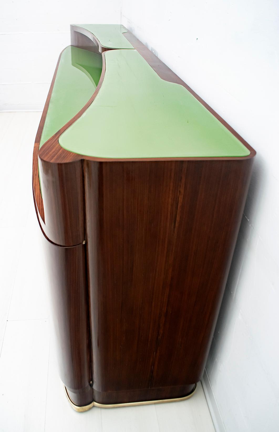 Vittorio Dassi Mid-Century Modern Italian Rosewood and Maple Inlay Sideboard 5