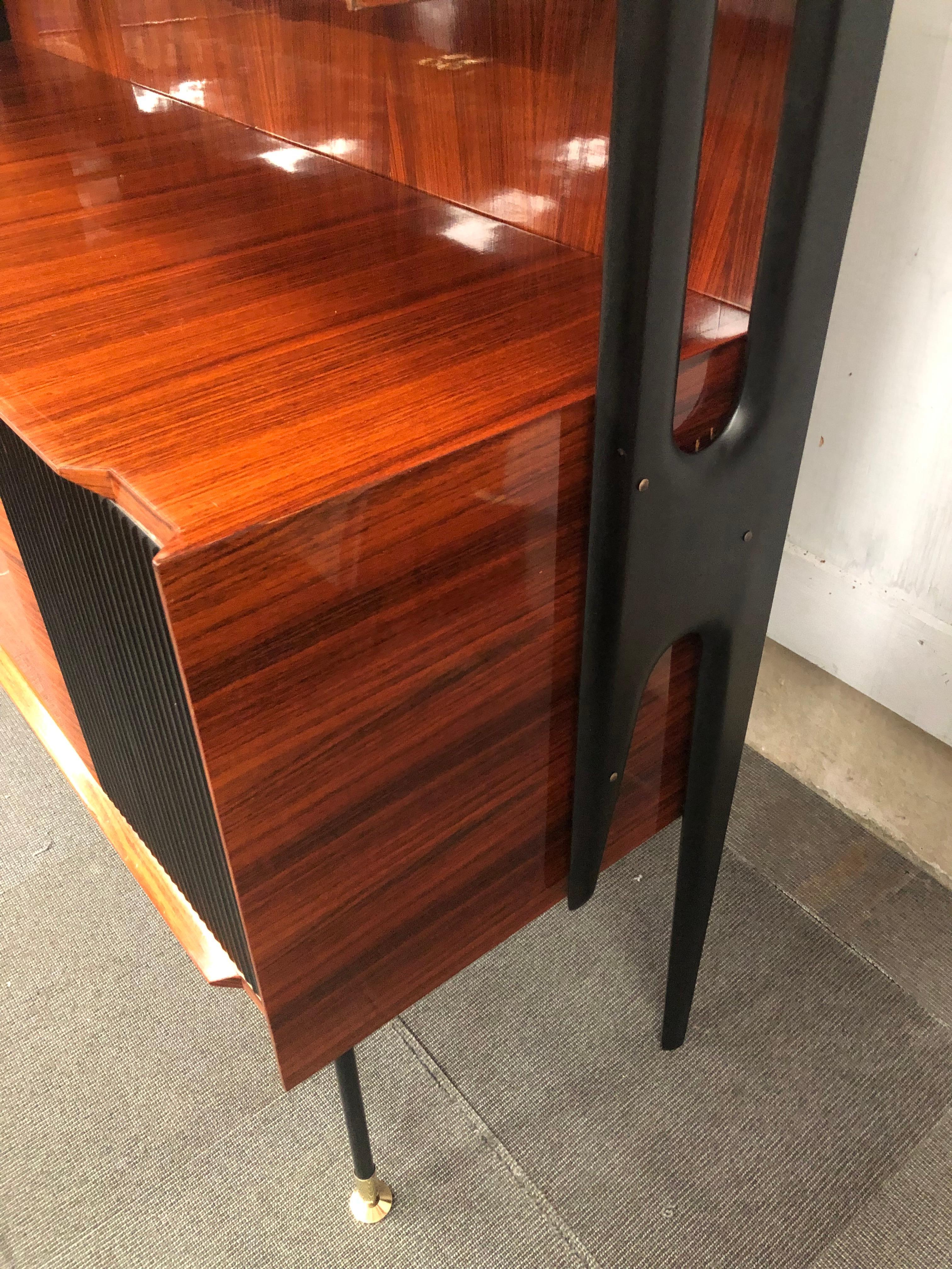 Vittorio Dassi Monumental Wall Unit / Dry Bar for Mobili Cantù, Italy, 1950 5