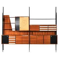 Vittorio Dassi Monumental Wall Unit / Dry Bar for Mobili Cantù, Italy, 1950