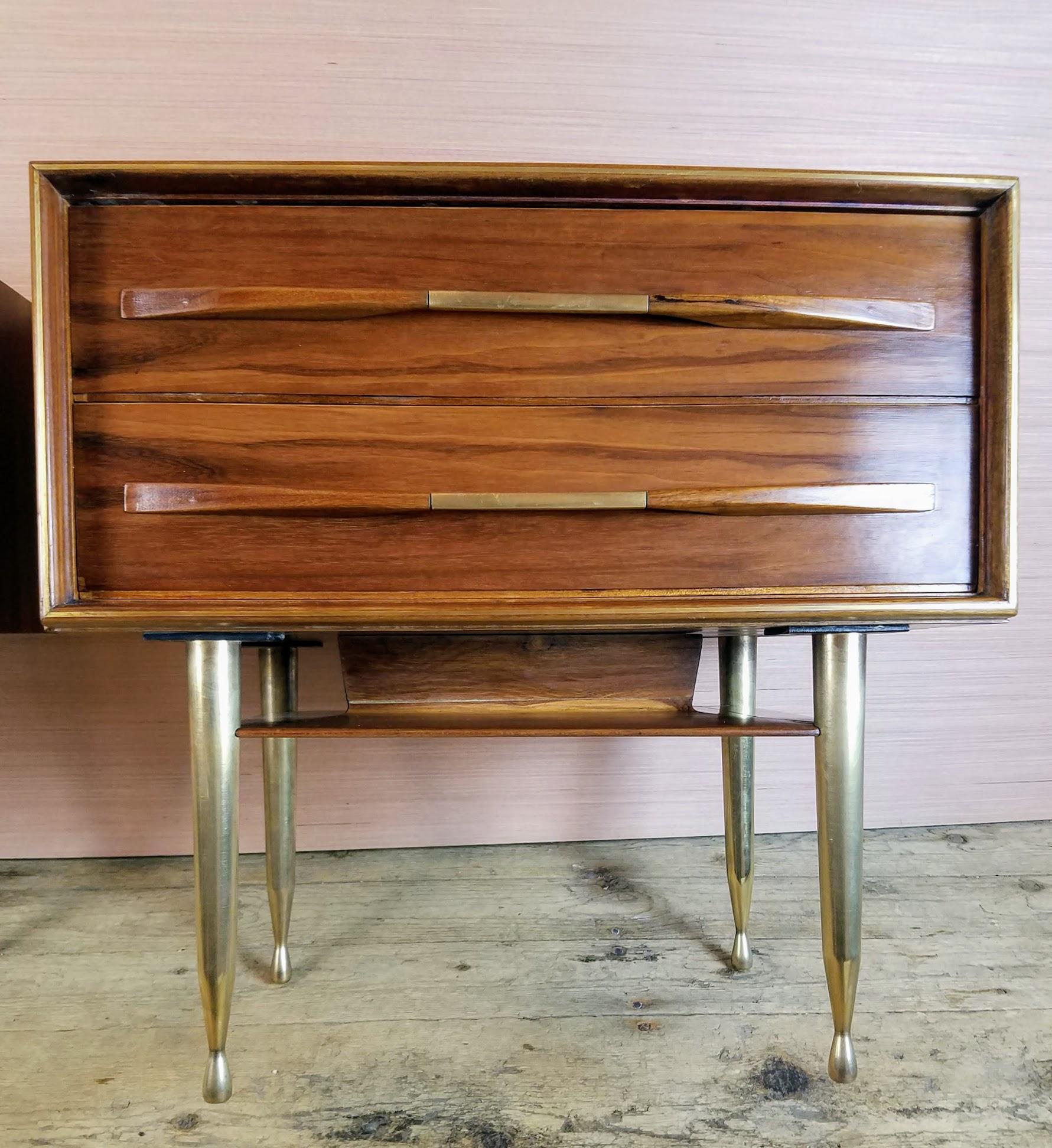 Vittorio Dassi Pair of End Tables / Nightstands, Italy, Mid-1950s 4