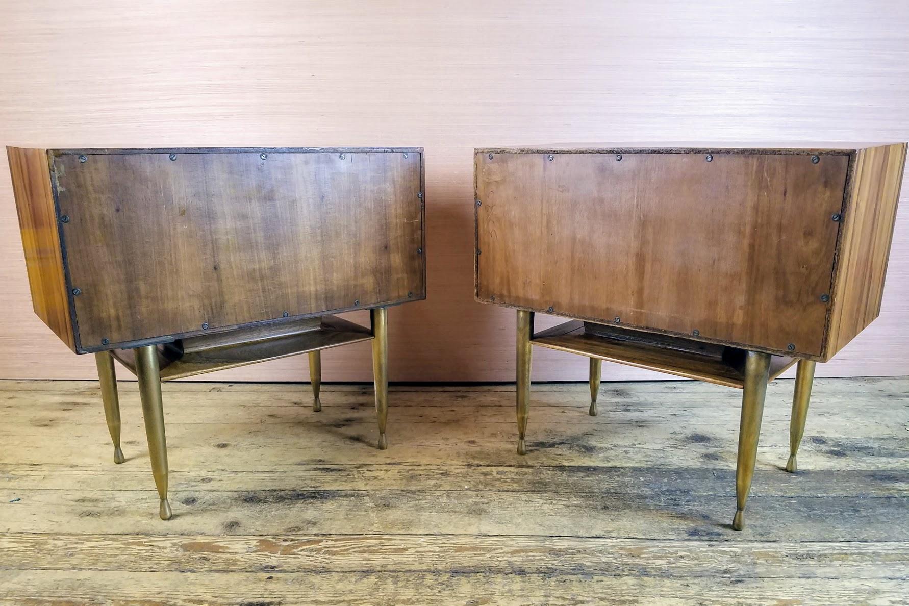 Vittorio Dassi Pair of End Tables / Nightstands, Italy, Mid-1950s 1