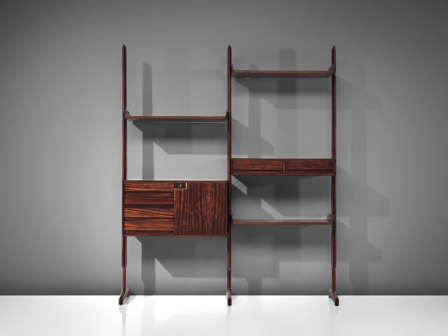 Mid-Century Modern Vittorio Dassi Rosewood Book Shelf