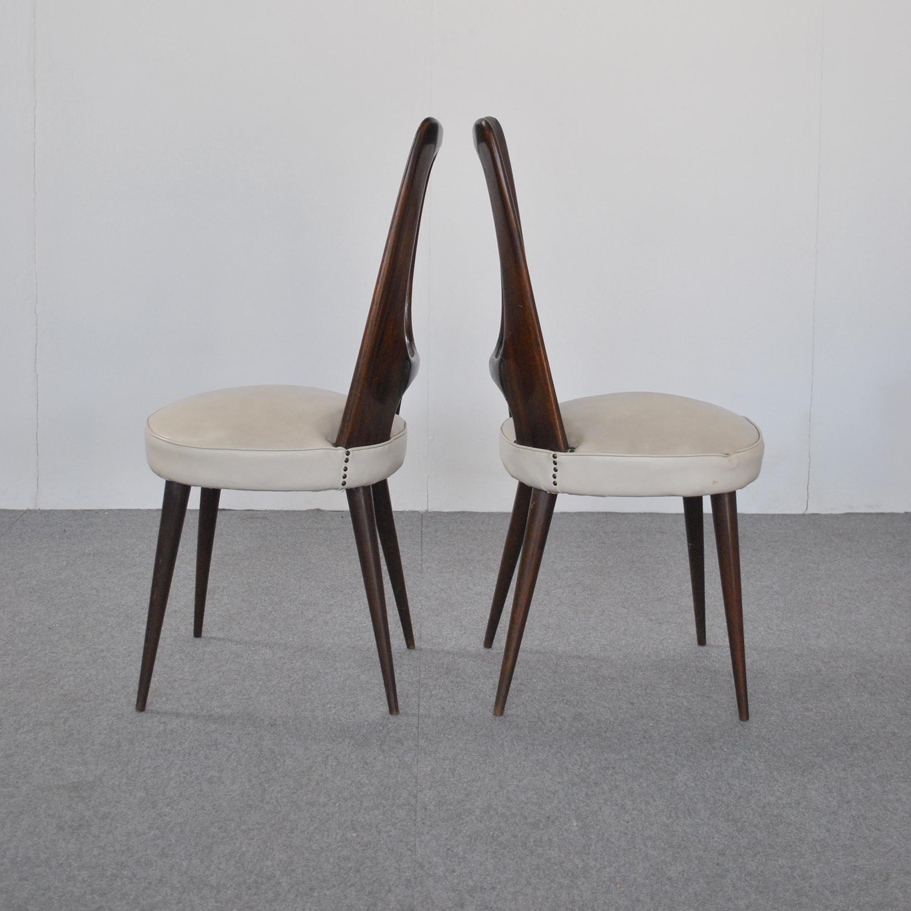 Vittorio Dassi Set Eight Chairs from Late 60's 2