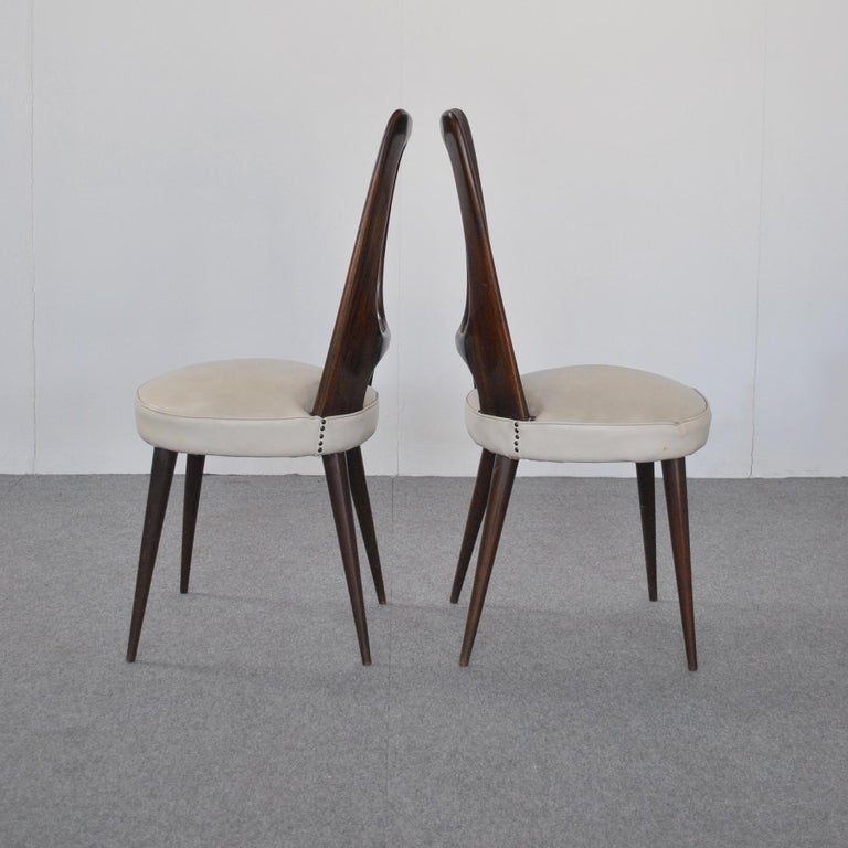 Vittorio Dassi Set Eight Chairs from Late 60's For Sale 3