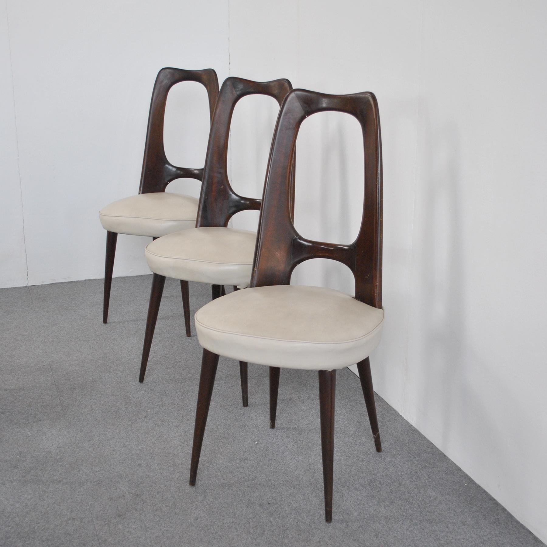 Mid-20th Century Vittorio Dassi Set Eight Chairs from Late 60's