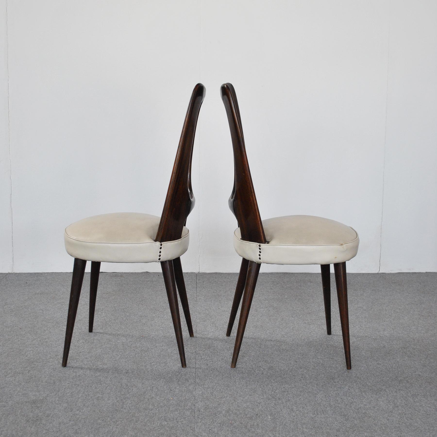 Vittorio Dassi Set Eight Chairs from Late 60's 1