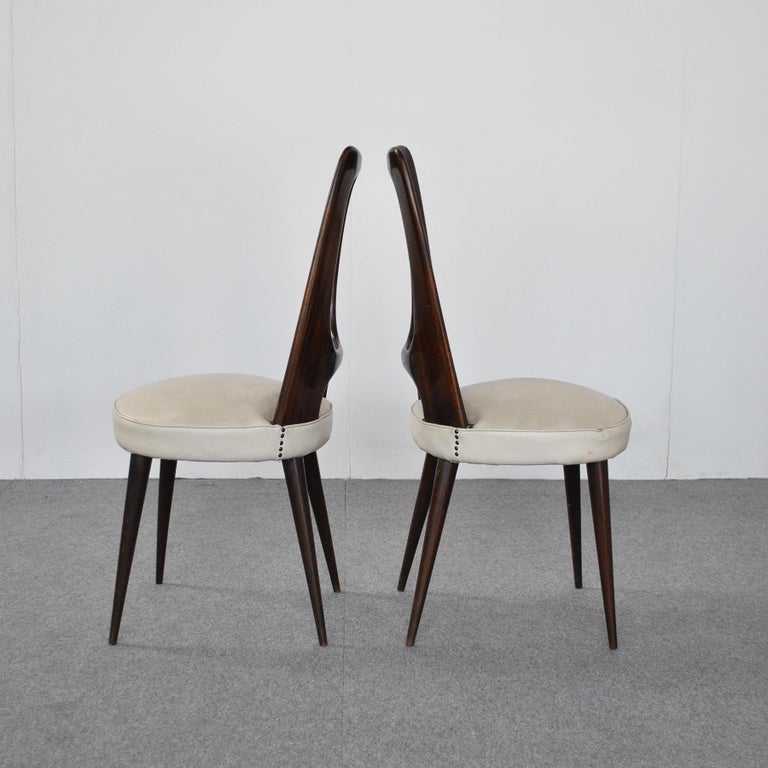 Vittorio Dassi Set Eight Chairs from Late 60's For Sale 2