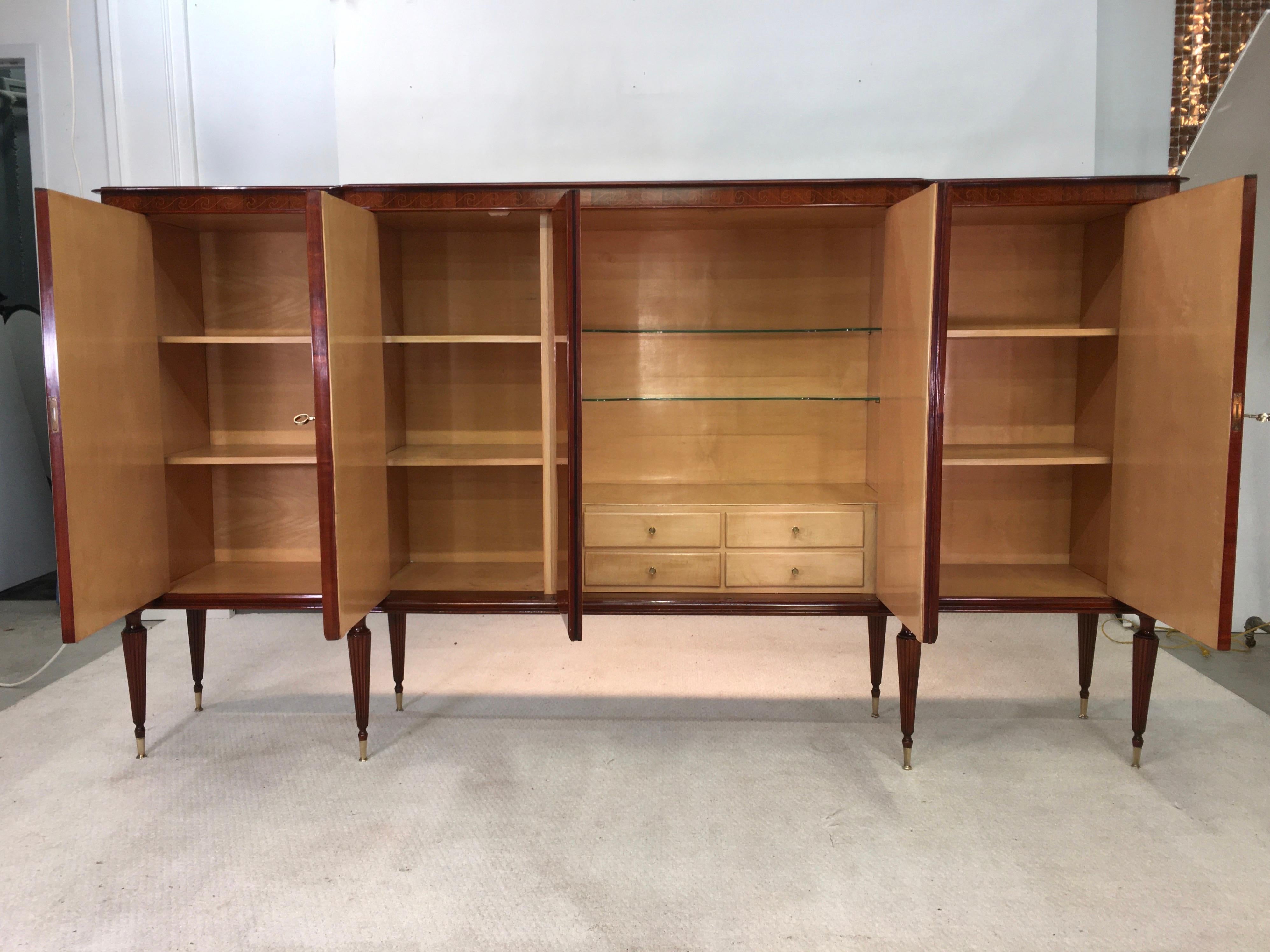 Vittorio Dassi Sideboard Bar Cabinet In Good Condition For Sale In Hanover, MA