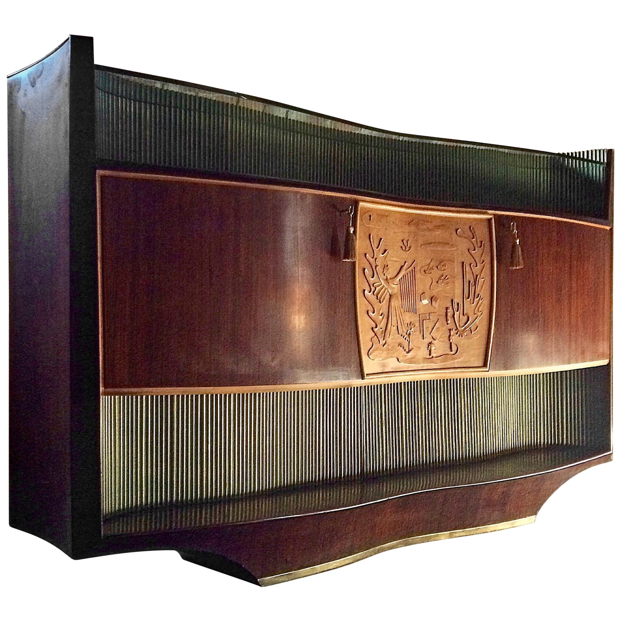 Vittorio Dassi Sideboard Credenza Rosewood Midcentury, Italy, 1950s